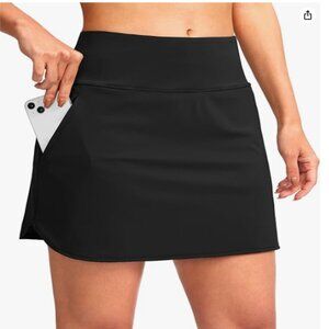 Women’s Gradual Golf Skirt Zipper Pockets High Waisted Skort Tennis Golf Medium